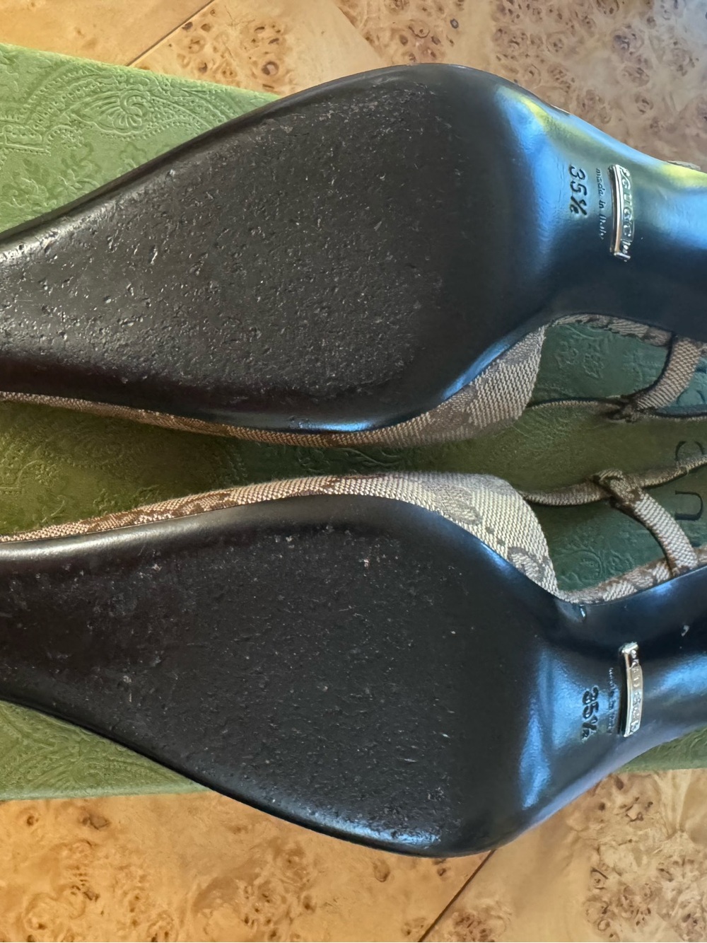 Gucci GG pointed toe sling backs size 5.5 Worn once! - Picture 7 of 10